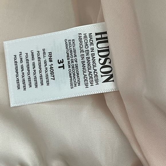 HUDSON Toddler Girls Pink Puffer Coat Full Zip W/Pockets - Size 3T - Picture 6 of 7